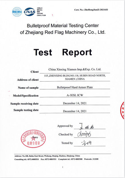 الصين China Xinxing Xiamen Import and Export Co., Ltd. الشهادات